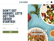 Tablet Screenshot of orderjustsalad.com